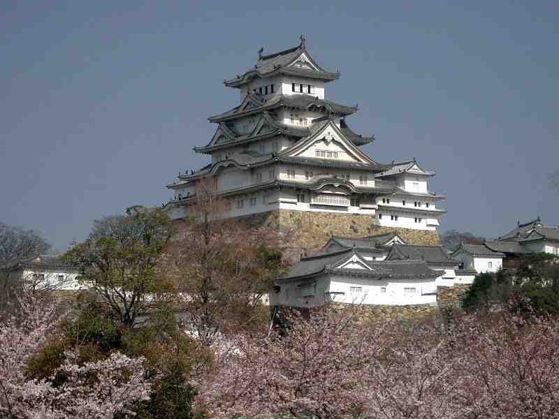 Himeji castle from the west