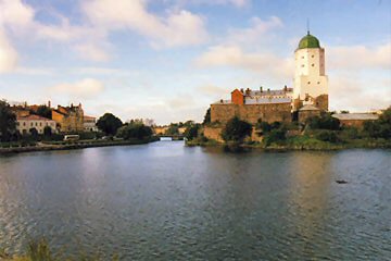 the castle of old Viborg - now just across the Russian border but accessible without visa by cruise boat from Lappeentena